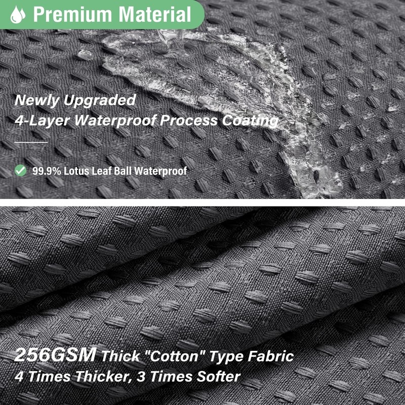 Dynamene Extra Long Shower Curtain - 96 Inch Long Waffle