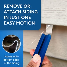IMPRESA 2 Pack Vinyl Siding Removal Tool for Installation and Repair, Extra Long Non-Slip Grip Handle, Easy Removal of Vinyl Sidings Without Damaging Siding, High-Quality One-Piece Steel Zip Tool