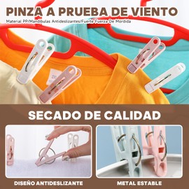 MOGONE 50 Piezas Pinzas para Ropa Tendedero, Pinzas para Toallas de Playa de Plástico, con Bolsillo y Diseño Antideslizante Dentado, Multifuncional Adecuado para Toallas, Calcetines, Fotos(4 Colores)