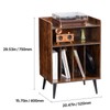 Happybuy Record Player Stand, with LED Light, 3 Tiers Turntable
