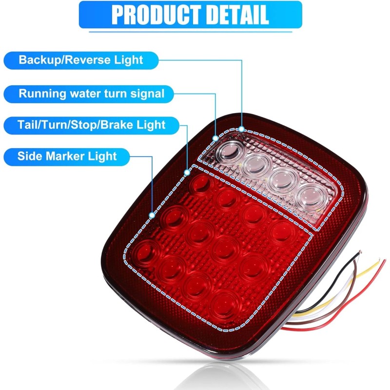 Unbranded 7" Inch LED Headlights + Smoke Tail Lights Combo