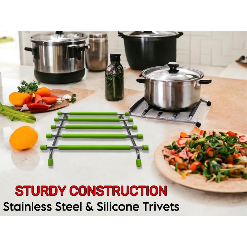 Pro Home Kitchen Trivet Stand Premium Worktop Saver Stainless Steel