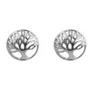 925 Solid Sterling Silver Tree Of Life Ear Studs Comes