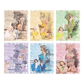 60 Pcs Aesthetic Scrapbook Kit,Vintage Journaling Stickers,6 Style 10 Sheets PET Sticker for Junk Journal,Ephemera Sticker Book Pre Cut, Paper Stickers DIY Arts Crafts Collage Decorative Beginners