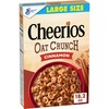 Cheerios Oat Crunch Cinnamon Breakfast Cereal, Made with Whole Grain,