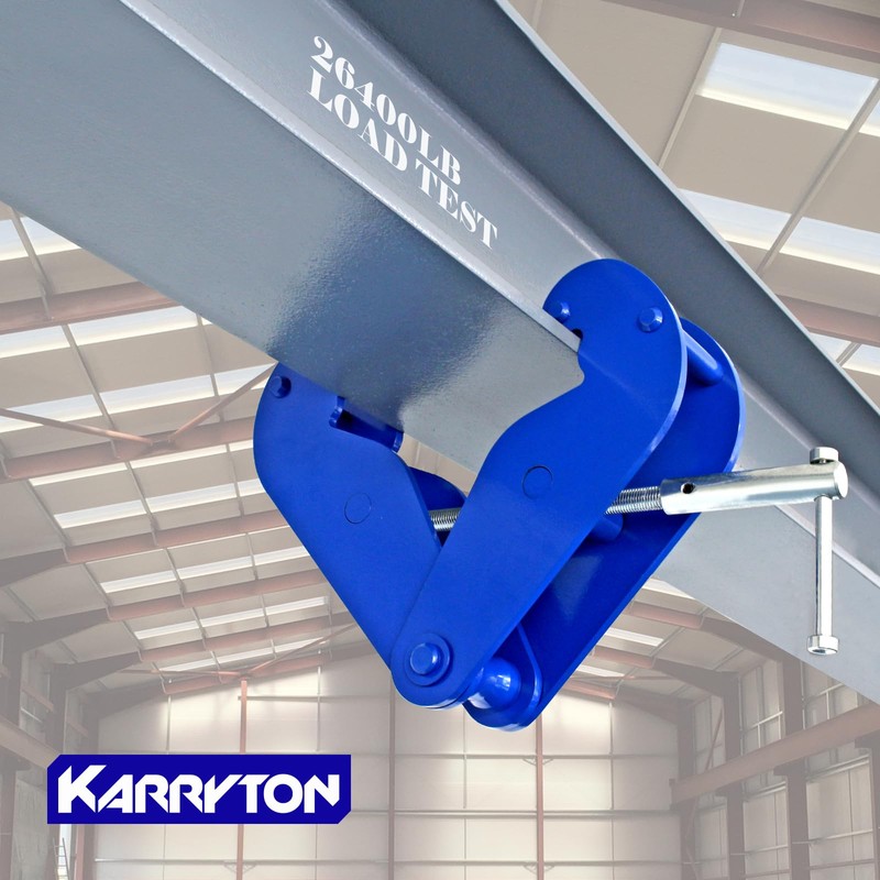 KARRYTON Beam Clamp 6600LB/3Ton,for Lifting & Rigging, 3.1-12.6Inch Beam Flange