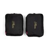 Miamica 2 Pc Travel Shoe Bag Packing Cube, Black, Shoes
