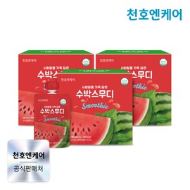 Cheonho Encare (현대Hmall)천호엔케어 시원함을 가득 담은 수박스무디 100mL 10팩 3박스 (Hyundai Hmall) Chunhoen Care Watermelon Smoothie Full of Freshness 100mL 10 Packs 3 Boxes