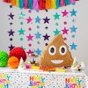 Fax Potato Poop Emoji Pinata, Rainbow Buster Stick and Blindfold