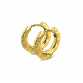 Premium Earrings Made of 925 Sterling Silver Gold-Plated Sparkling Hoop Earrings for Women/Girls, Sterling Silver, 0