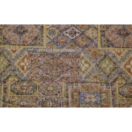 MICROFIBERS TAGINE MAHOGANY BROWN SOUTHWESTERN TRIBAL LINEN FABRIC BY THE YARD