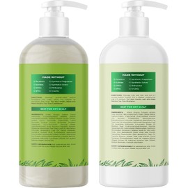 Tea Tree Shampoo and Conditioner Set - Sulfate Free Clarifying Shampoo and Conditioner for Dry Damaged Hair Care with Australian Tea Tree Oil for Hair - Complete Dry Scalp Treatment for Men and Women