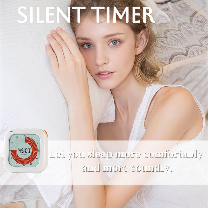 Visual Timer for Kids, 60-Minute Countdown Timer with LCD Display,