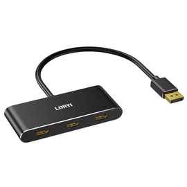 DisplayPort to 3 HDMI MST Hub 3 Ports Single 8K Dual 4K144Hz Triple 4K@60Hz DisplayPort 1.4 Splitter Monitor DisplayPort Expansion HDMI Splitter Support Extended Mode Windows Only