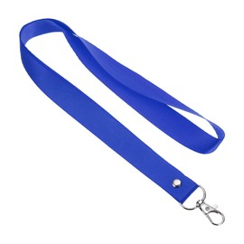 PATIKIL 17" Neck Lanyards, 20 Pack 0.8" Width Flat Strap Lanyard with Swivel Hook Clip for Name Tag Badges Holder ID Card Keys, Blue