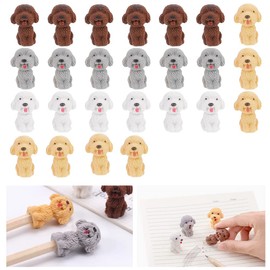 OLRWSLG Animal Erasers 25 Pcs Dog Eraser 3D Cartoon Erasers Mini Puzzle Rubber Erasers Teddy Dog Animal Shapes Patterns Pencil Erasers for Kids Office School Supplies Party Favors Gift