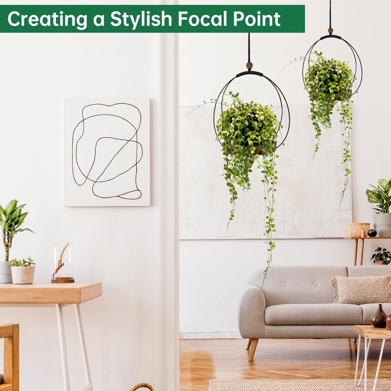 hismocal Hanging Planter for Indoor Plants, Plant Hanger with Sturdy