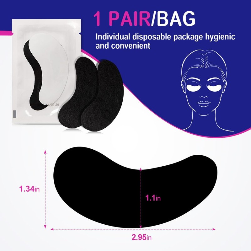 Lunamoon 100 Pairs Eye Pads for Eyelash Extension Pads Eyelash