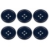 Pack of 6 Dark Blue Sew on 20mm Round Buttons