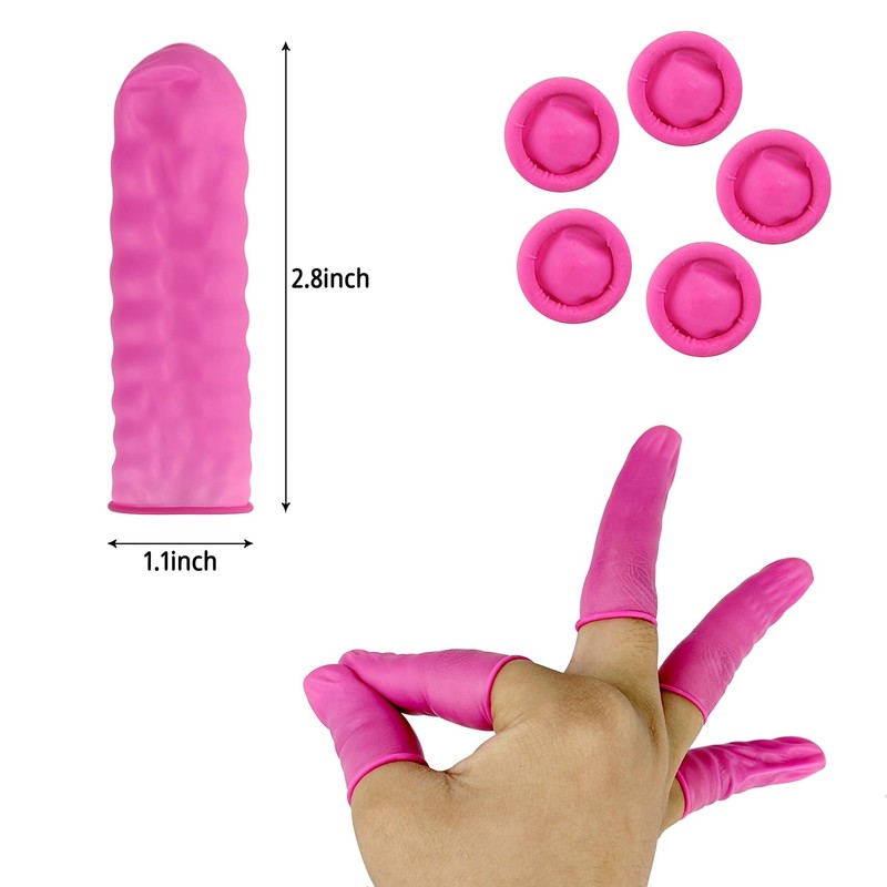 100 Pcs Finger Protectors, Disposable Finger Covers, Latex Anti-Static Finger