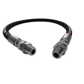 Upgraded Compressor Jumper Hose, High-Temperature 320°F, 1/2" x 40"Length, 1/2" NPT Male Connector, Both Sides Fittings Rotate Freely, 700 PSI