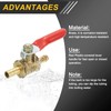 sourcing map 2Pcs Brass Water Mini Ball Valve Shut Off