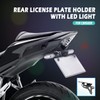 Lorababer Motorcycle Rear License Plate with LED Light Compatible with