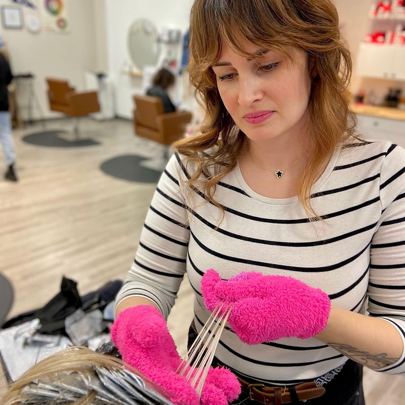 FRAMAR - Guantes de micro fibra para pintar el cabello,