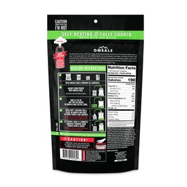 OMEALS Pasta Fagioli-Vegetarian-MRE-Extended Shelf Life-Fully Cooked w/Heater-Perfect for Outdoor Enthusiasts, Travelers, Emergency Supplies-USA Made