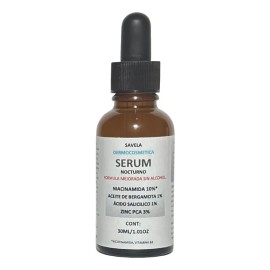 Serum Noche, Niacinamida 10%, Zinc Pca, Ac. Salicilico 30ml
