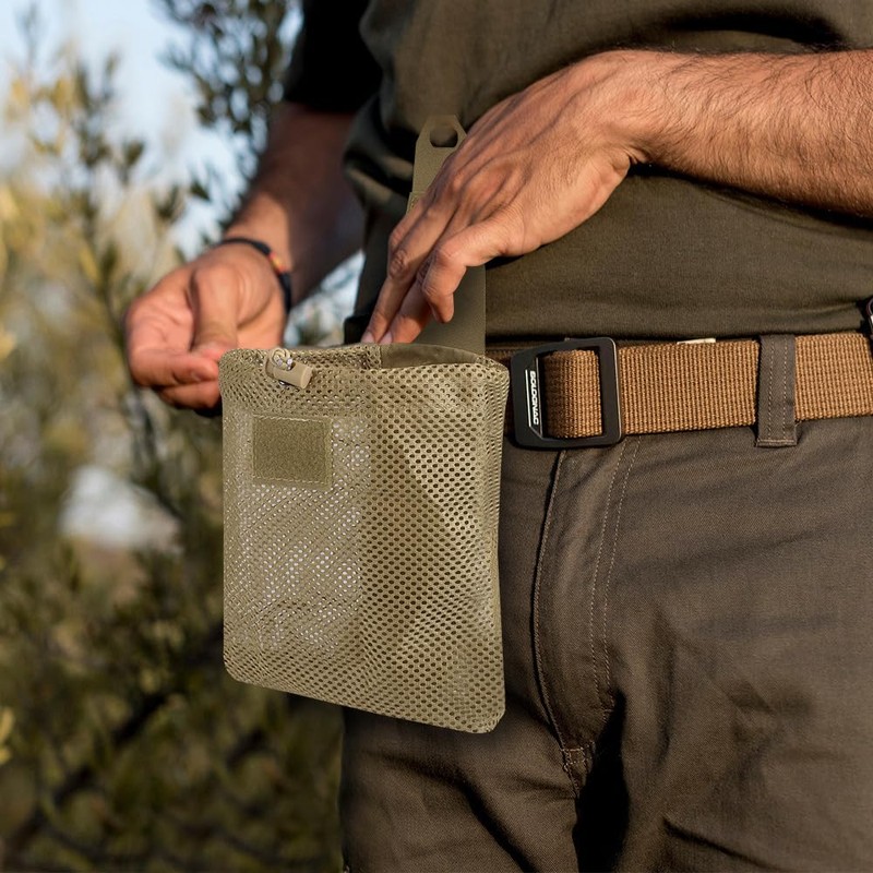 Tactical Molle Dump Pouch, Foldable Dump Bag, Mesh Drawstring Utility