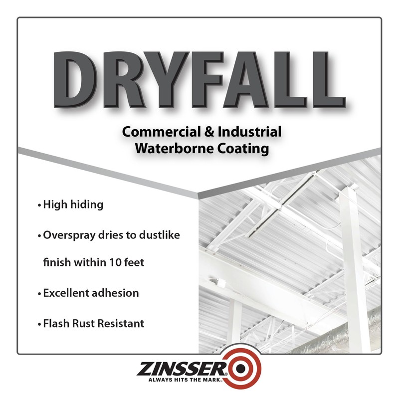 Zinsser 293234 Dryfall Commercial & Industrial Waterborne Coating, 5 Gallon,