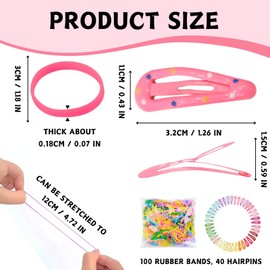 KEYRI 140 PCS Colorful Hair Clips 1.18 Inch Solid Color Hair Accessories Durable Polka Dot Hair Clips Delicate Rubber Bands Small Hair Barrettes Toddler Hair Clips for Kids and Little Girls (Macaron)