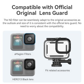 GoPro Hero 13 12 11/11 Mini/ 10 9 Filter Waterproof Lens Filter Kit HD Optical Glass Waterproof/Oilproof/Anti-Scratch/Scratch Proof (Adjustable CPL)
