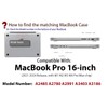 UESWILL Compatible with 2021-2024 MacBook Pro 16 inch Case Model