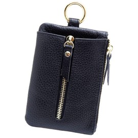 Women's Key Case, Coin Purse, Leather Card Holder, Black