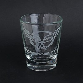 Corvette Shot Glass with C5 Corvette Logo : 1997-2004 C5 & Z06