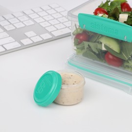 Sistema Lot+de+4+Boxes+food+%C3% A0+condiments+with+lid+dressing+To+Go+35cl+%28Coloris+assorted%29