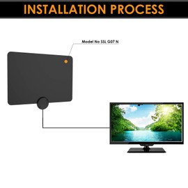 SSL-G07N Indoor Amplified Digital HDTV 4G Aerial Antenna - Model Supports All Television Freeview HD Digital TV, Ultra-Slim High Gain Portable Aerial