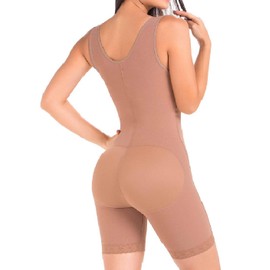 MARIAE FAJAS FQ100 Full Body Shaper Postpartum Girdle for Women | Colombianas Postparto para Mujer Mocha 5XL