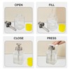6oz / 180ml Glass Dispenser, Push Down Acetone Pump