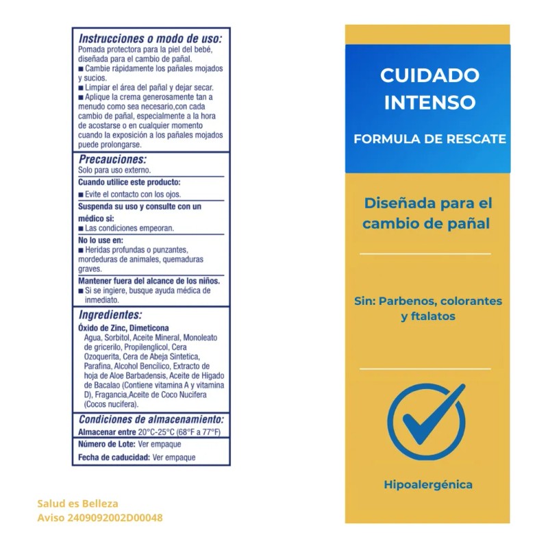 Pomada A+d Cuidado Intenso: Protección Rozaduras Bebé 113g