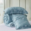Bedsure Oversized Queen Comforter Set - Mineral Blue Bed Set,