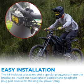 Dirtbike Headlight Kit for Talaria Sting R MX4 PC Lens Motorcycle Light Bar Led Headlamp
