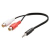 Valueline 0.20 m 3.5 mm Male to 2x RCA Female