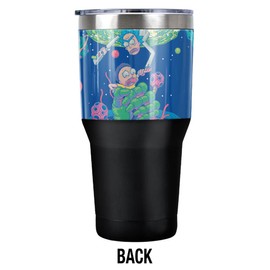 Rick And Morty Rick And Morty Rescue Stainless Steel Tumbler 30 oz Coffee Travel Cup, Vacuum Insulated & Double Wall with Leakproof Sliding Lid