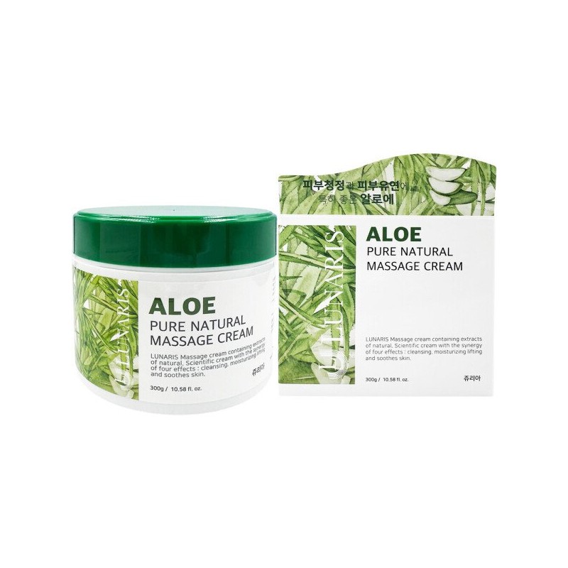 Lunariss 루나리스 알로에 퓨어 내츄럴 마사지 크림 300g Lunarise Aloe