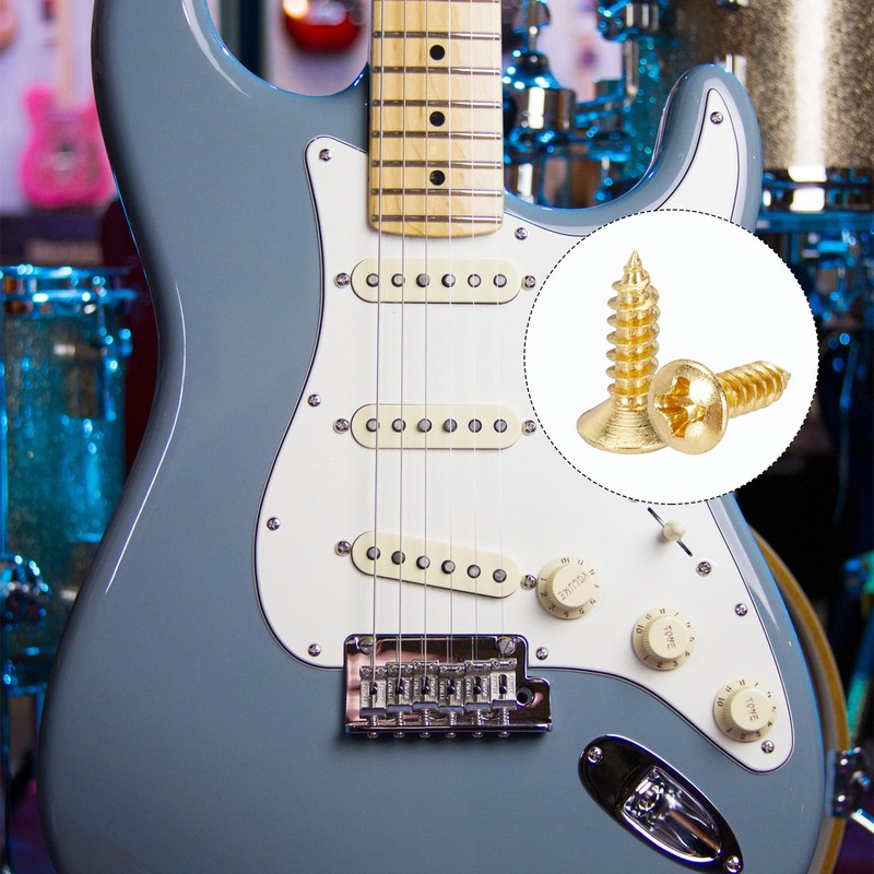 MECCANIXITY 30pcs 3MM Electric Guitar Bass Pickguard Screws Scratch Plate