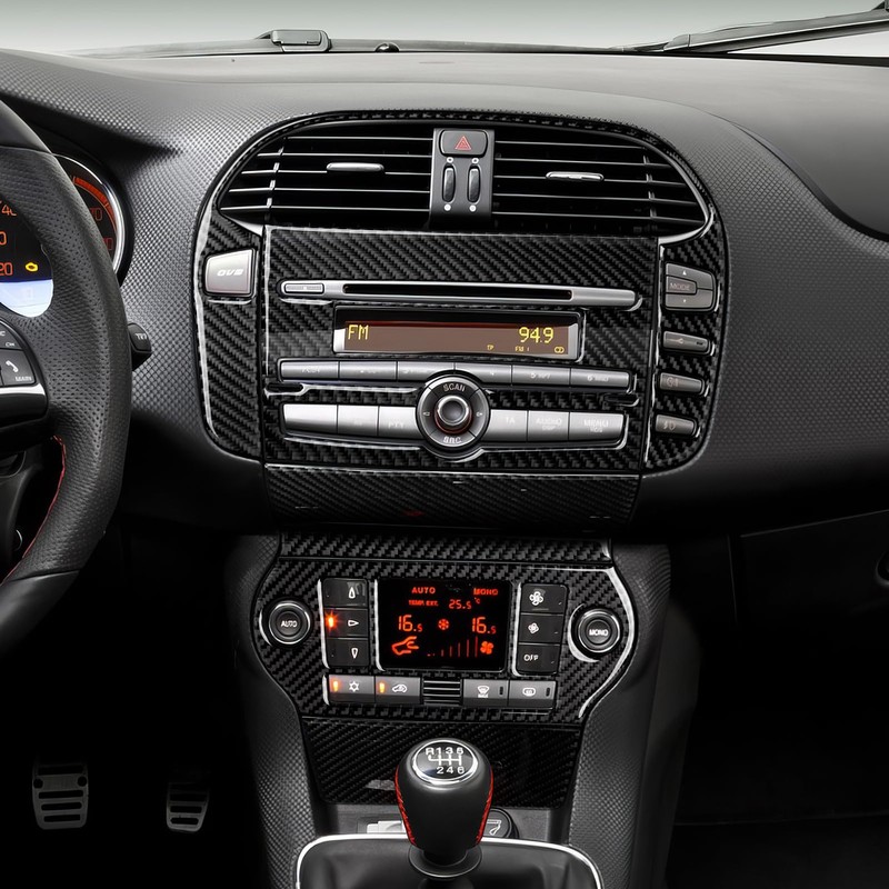 Car Carbon Fibre Air Conditioning Ventilation Panel Decorative Cover Trim