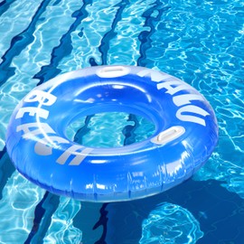 47" Inflatable Turbo Tyre Swim Swimming Ring Rubber Tube Lilo Pool Float (Blue)